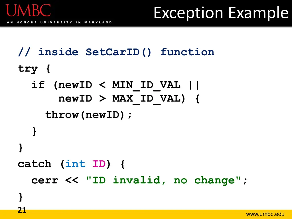 exception example 4