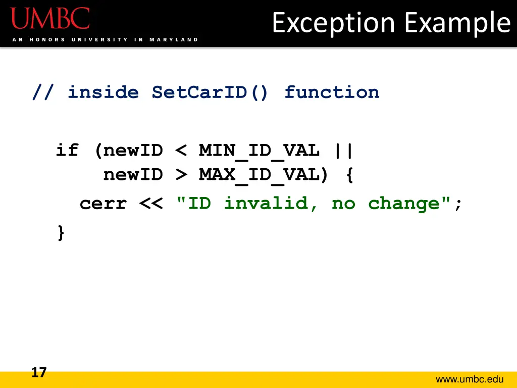 exception example