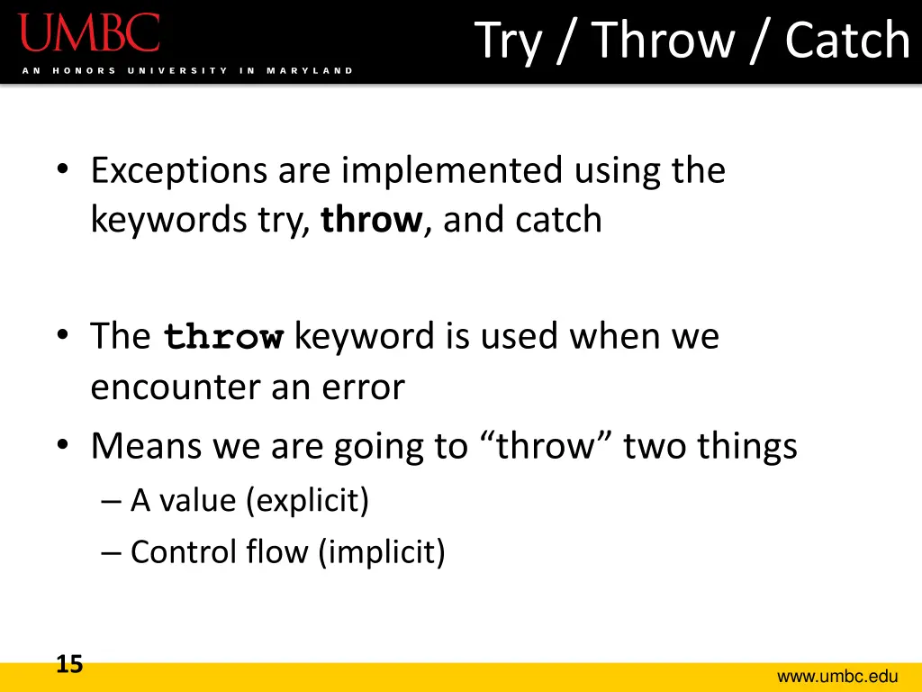 try throw catch 2