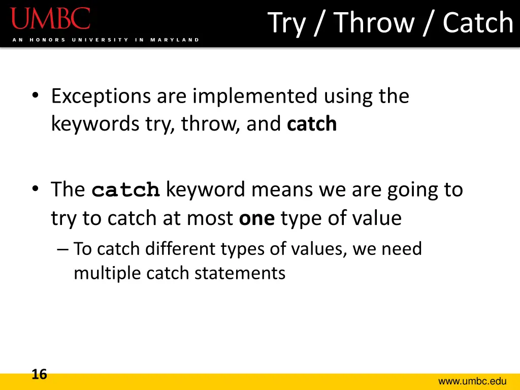 try throw catch 3