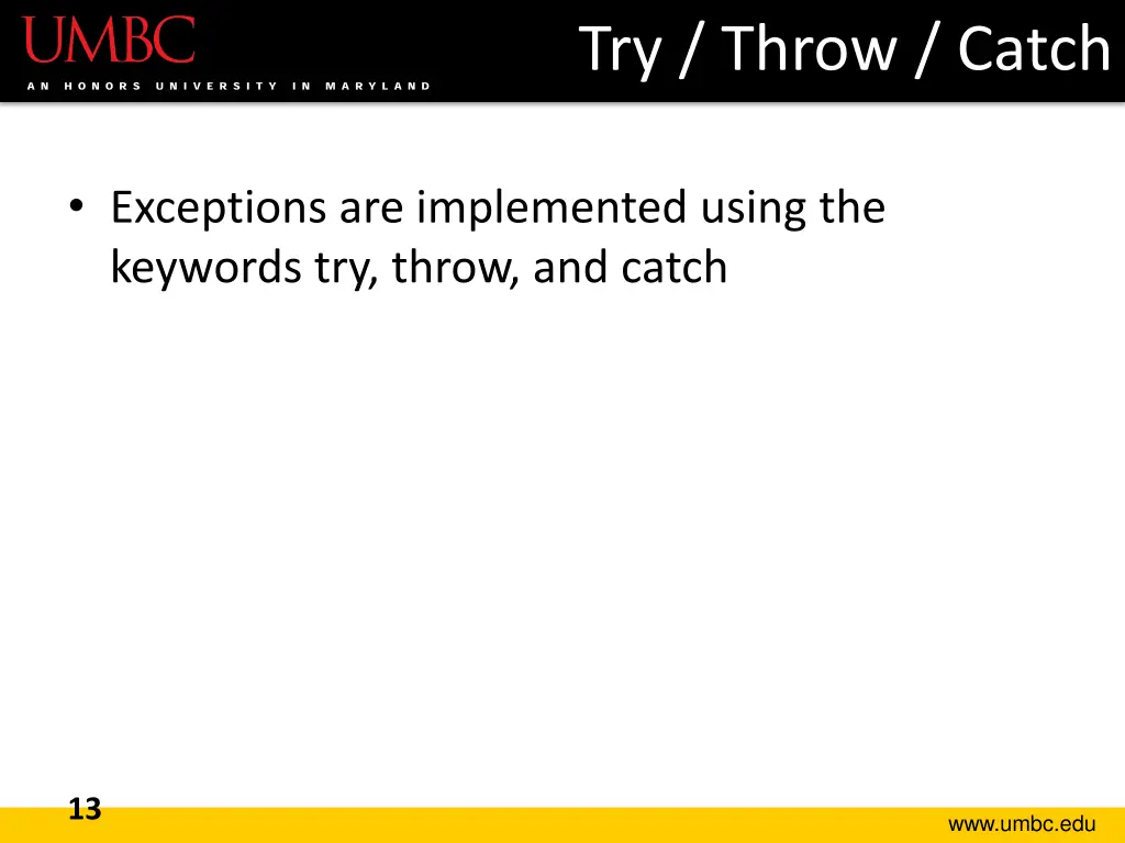try throw catch