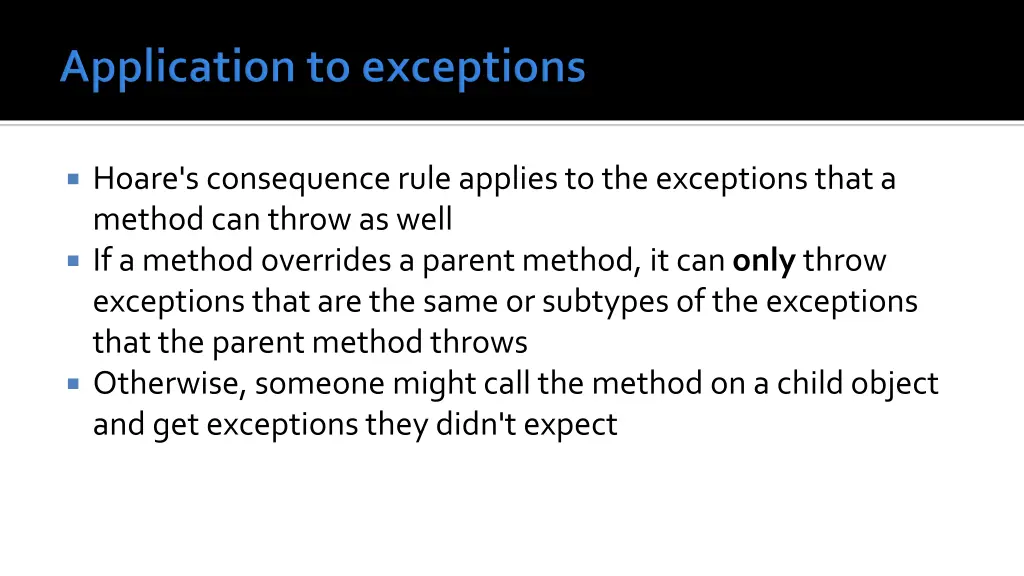 hoare s consequence rule applies