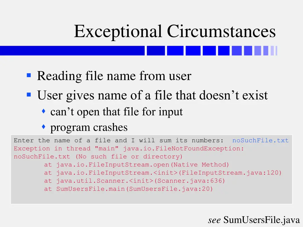 exceptional circumstances 1