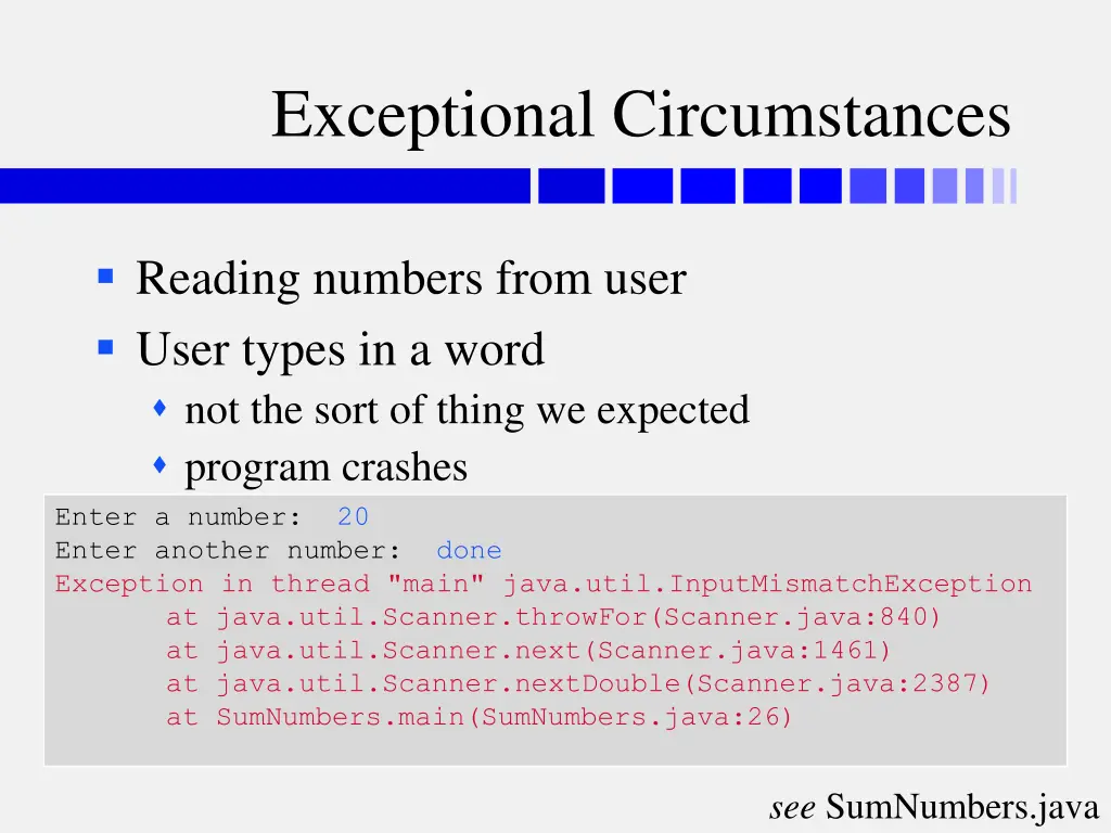 exceptional circumstances