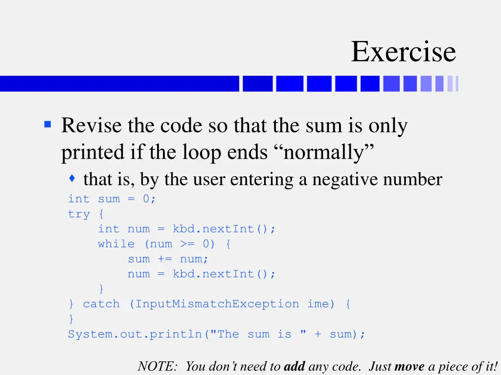 exercise 3