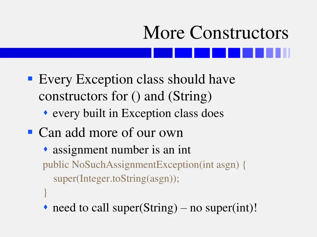 more constructors