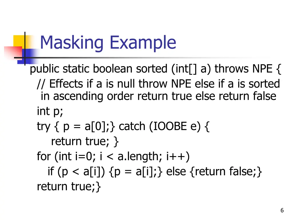 masking example