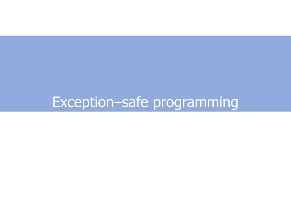exception safe programming 1