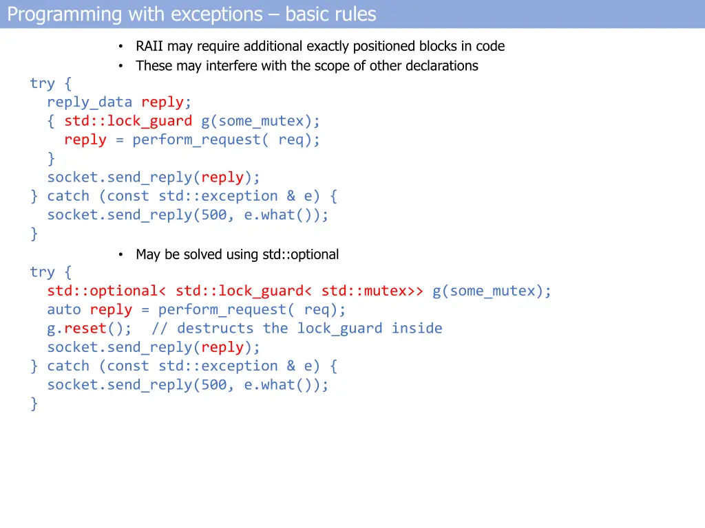 programming with exceptions basic rules 10