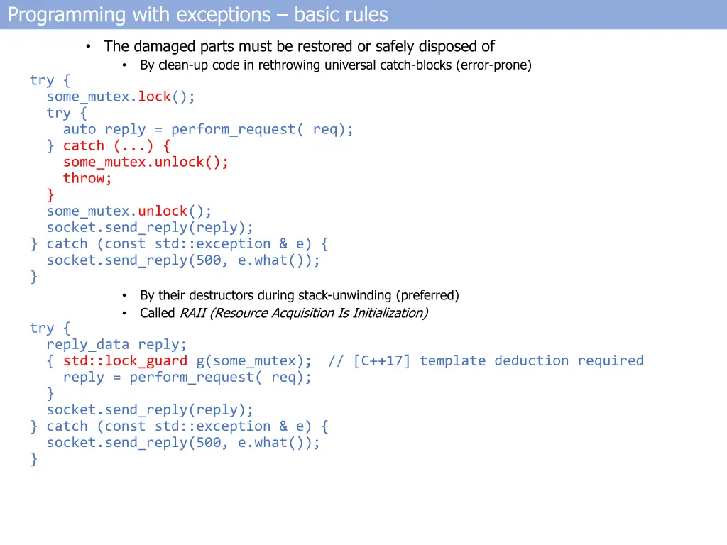 programming with exceptions basic rules 9