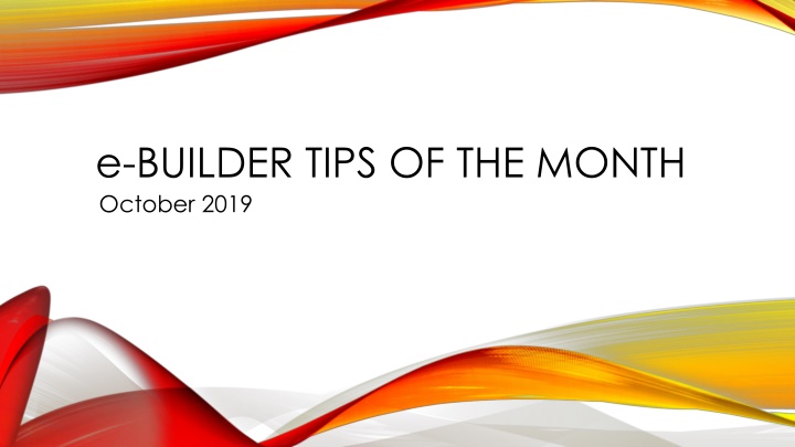 e builder tips of the month october 2019