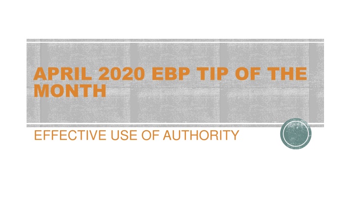 april 2020 ebp tip of the month