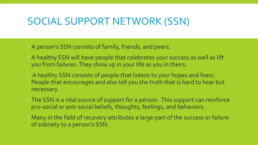 social support network ssn