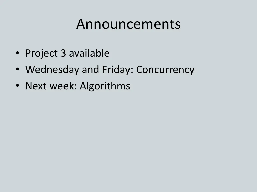 announcements