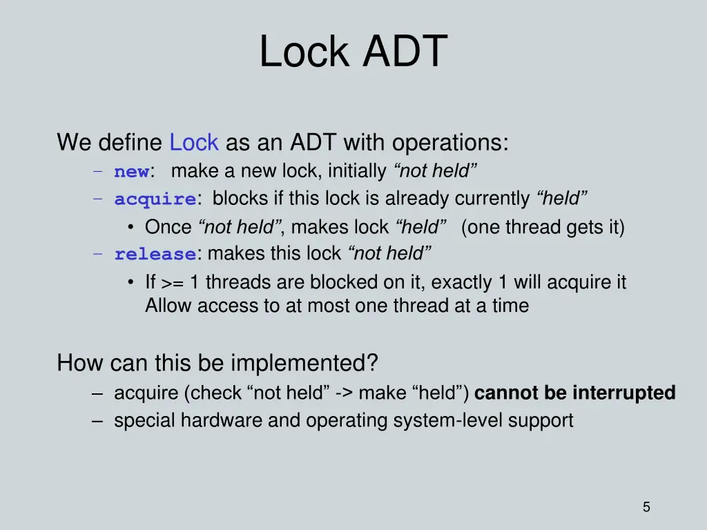 lock adt