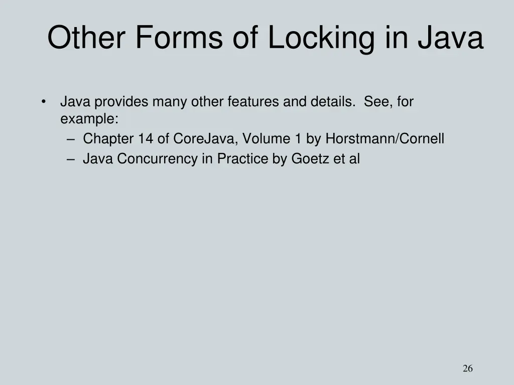 other forms of locking in java