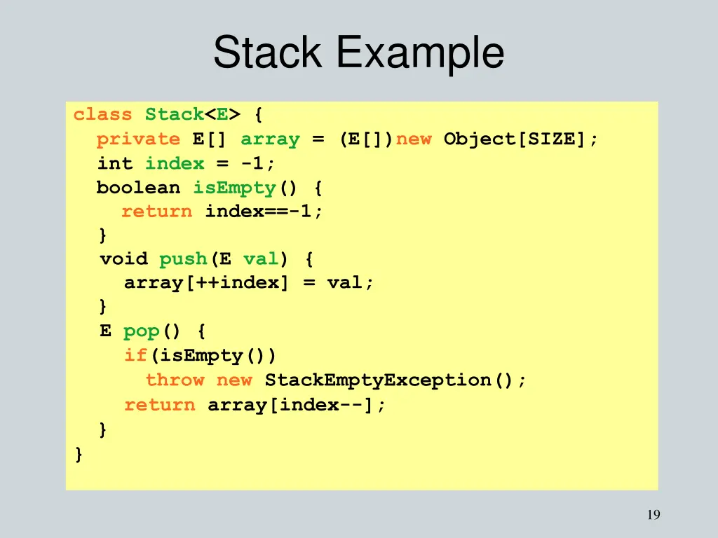 stack example