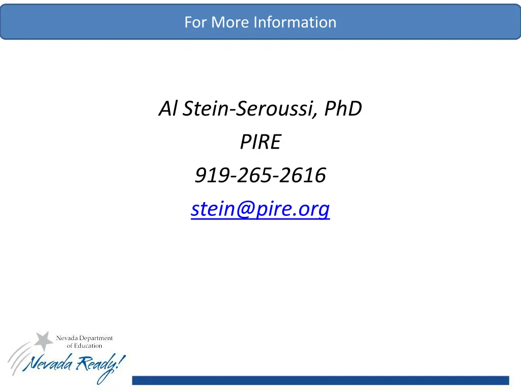 for more information