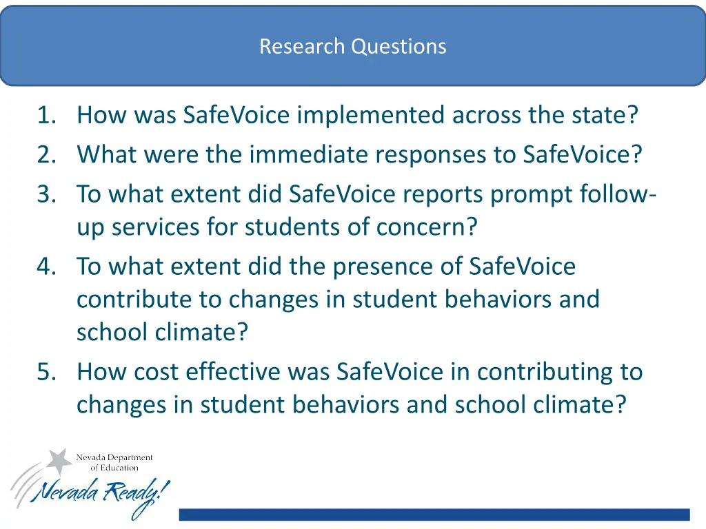 research questions