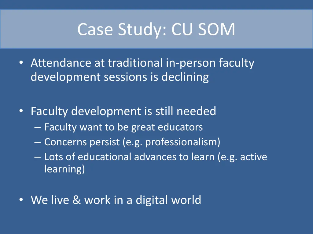 case study cu som