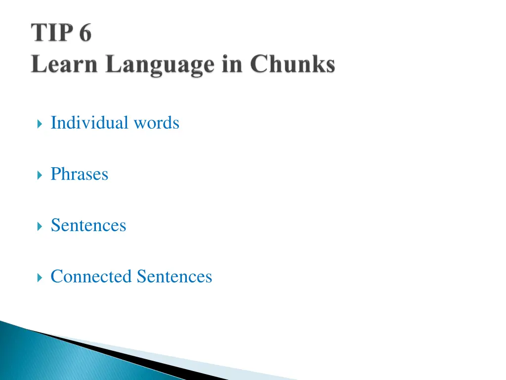 individual words