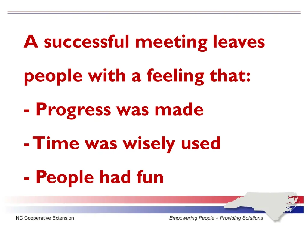 a successful meeting leaves
