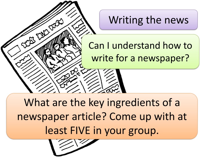 writing the news