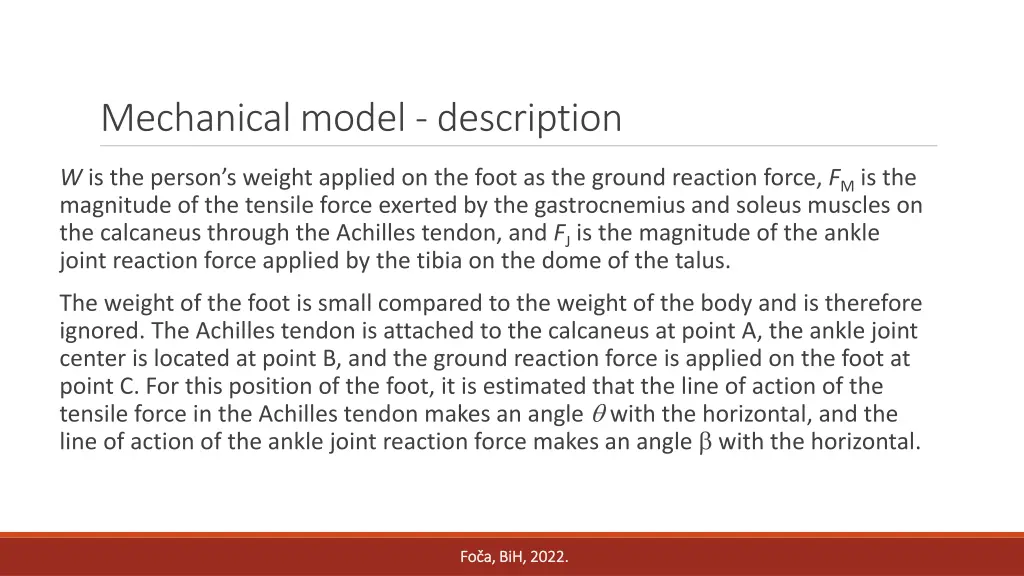 mechanical model description
