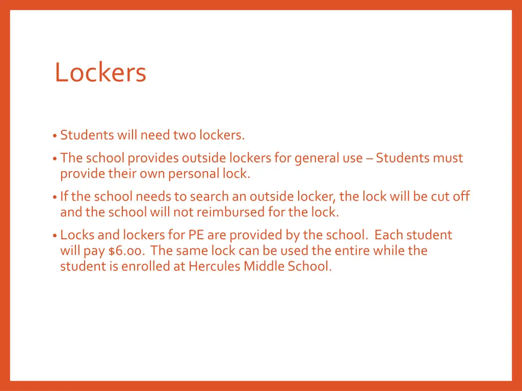 lockers