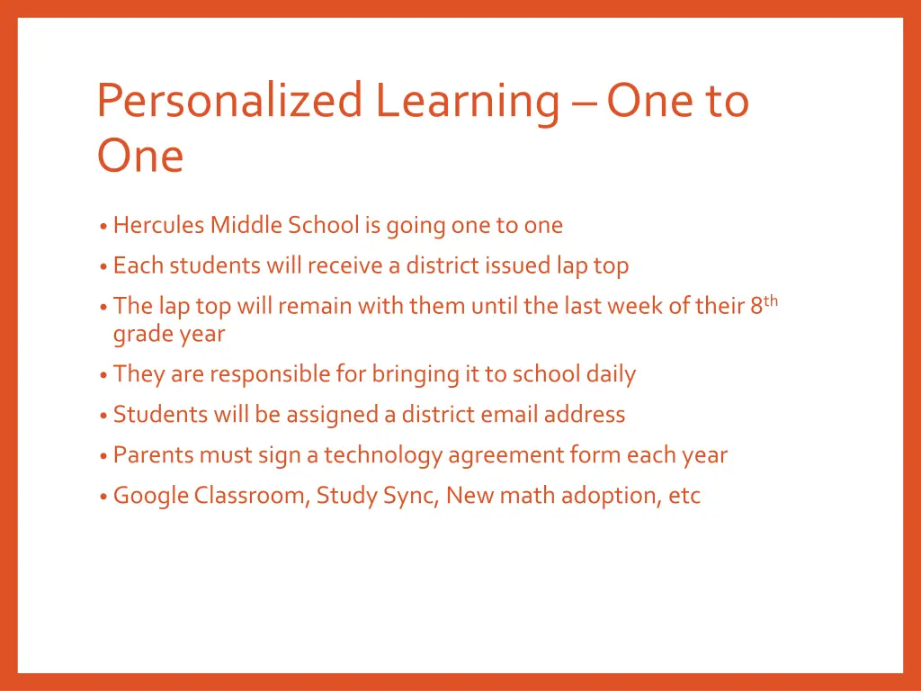 personalized learning one to one