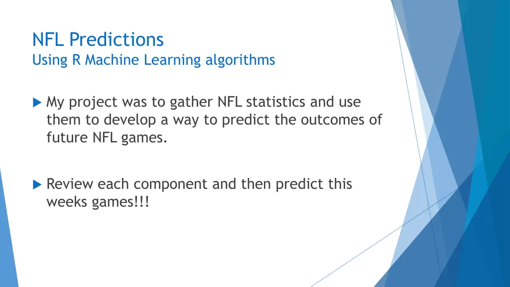 nfl predictions using r machine learning