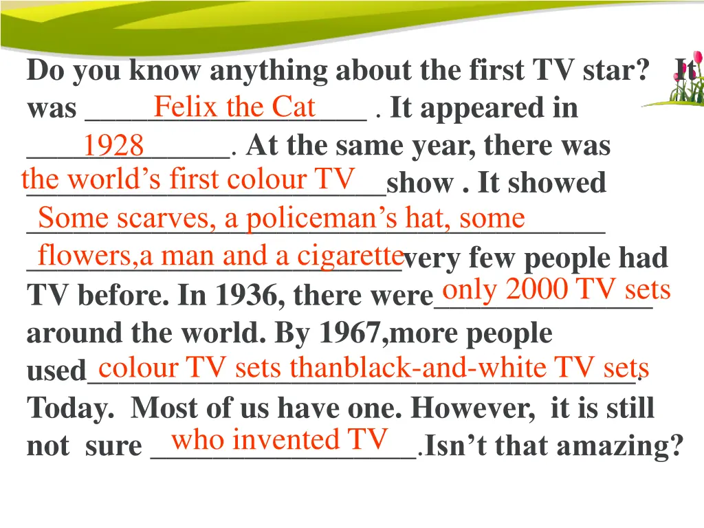 do you know anything about the first tv star 1