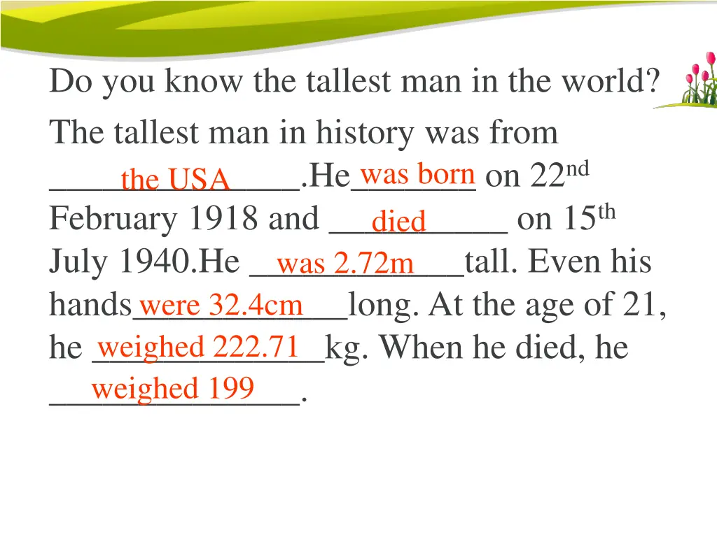 do you know the tallest man in the world