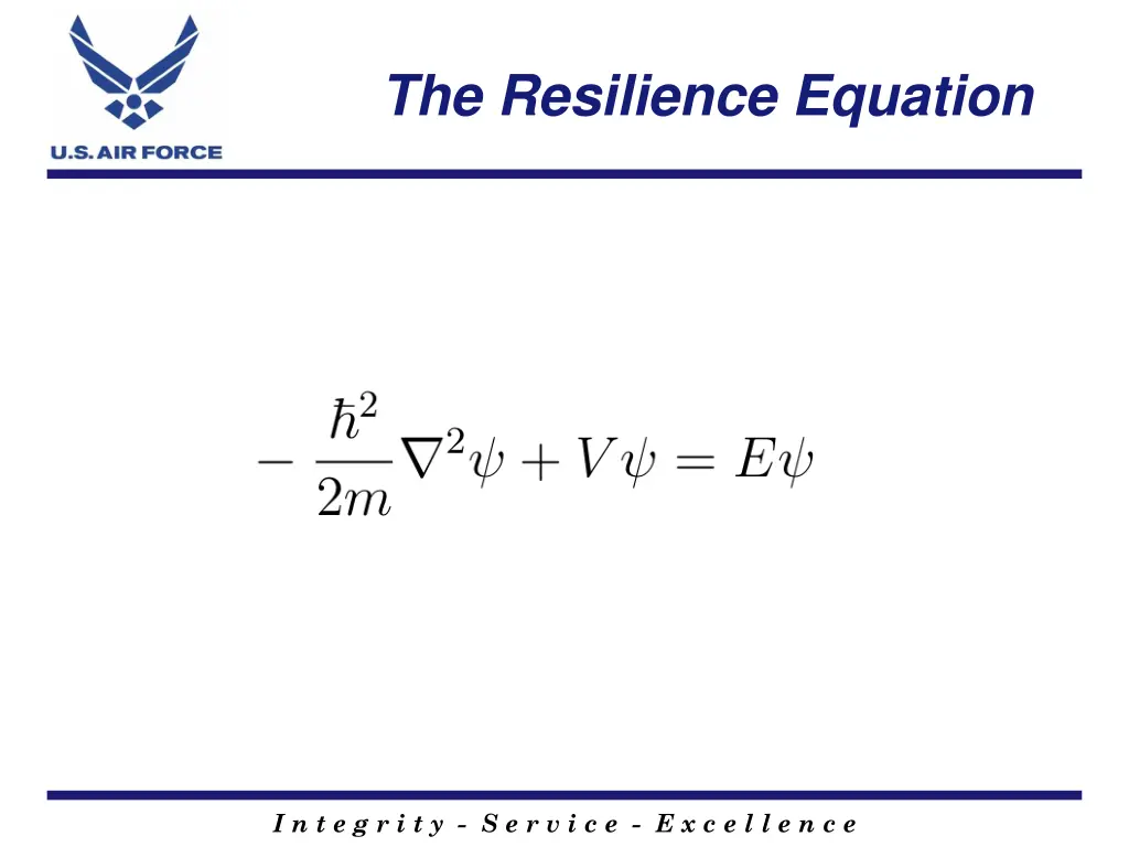 the resilience equation