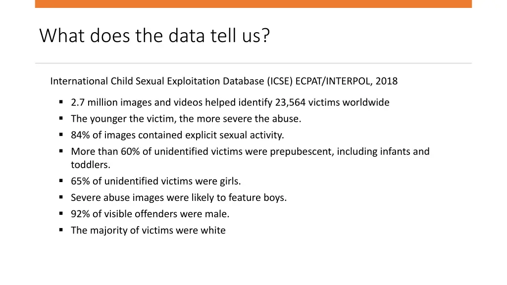 what does the data tell us