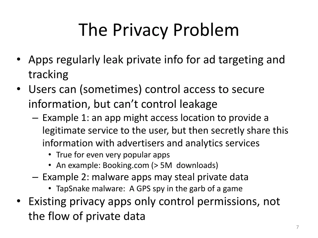 the privacy problem