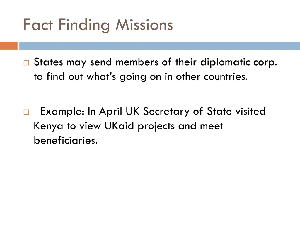 fact finding missions
