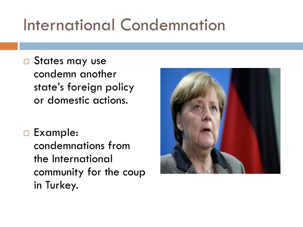 international condemnation