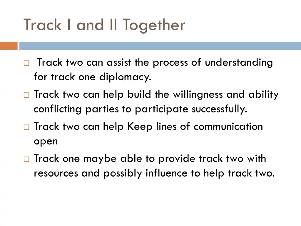 track i and ii together