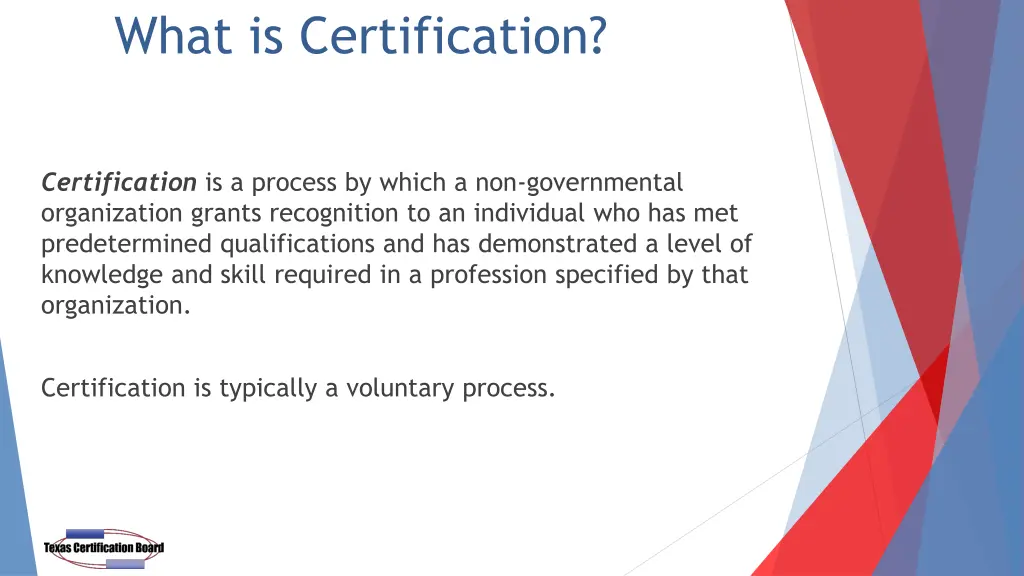 what is certification