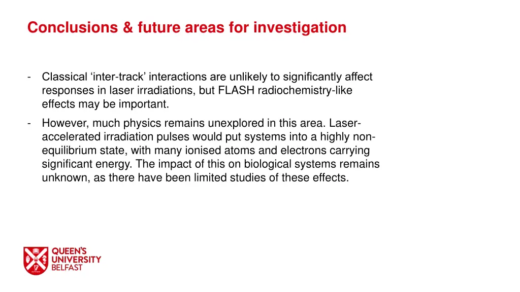 conclusions future areas for investigation