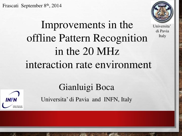 frascati september 8 th 2014