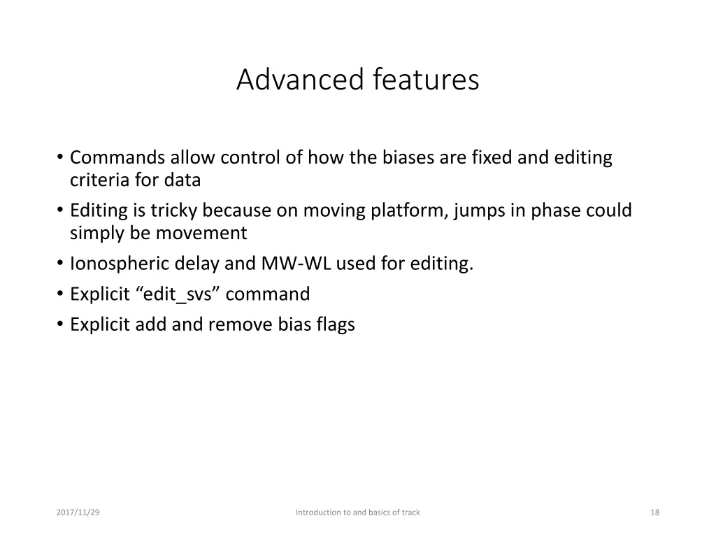 advanced features