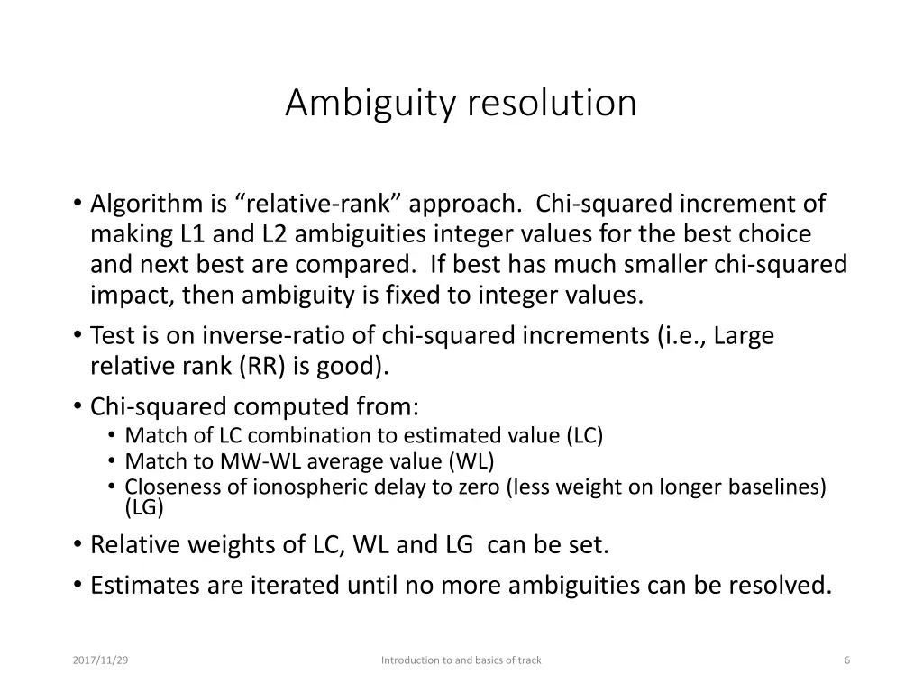 ambiguity resolution