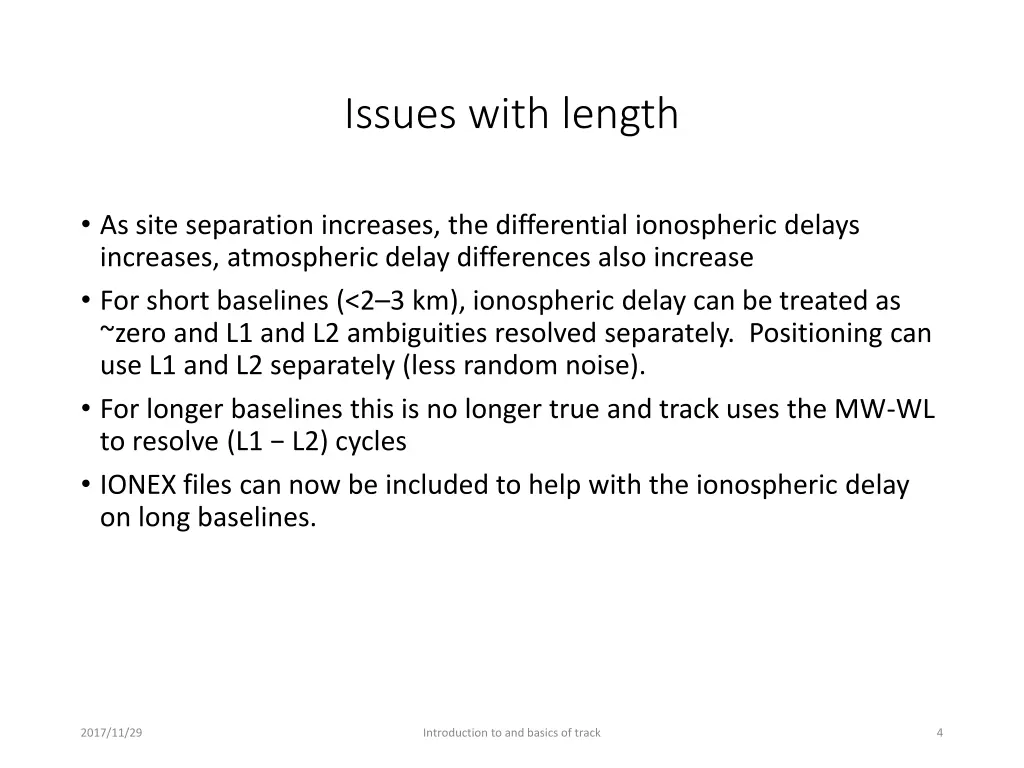 issues with length