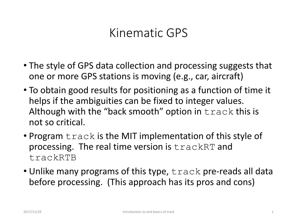 kinematic gps