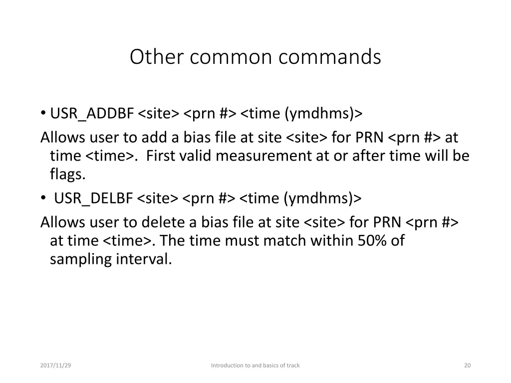 other common commands