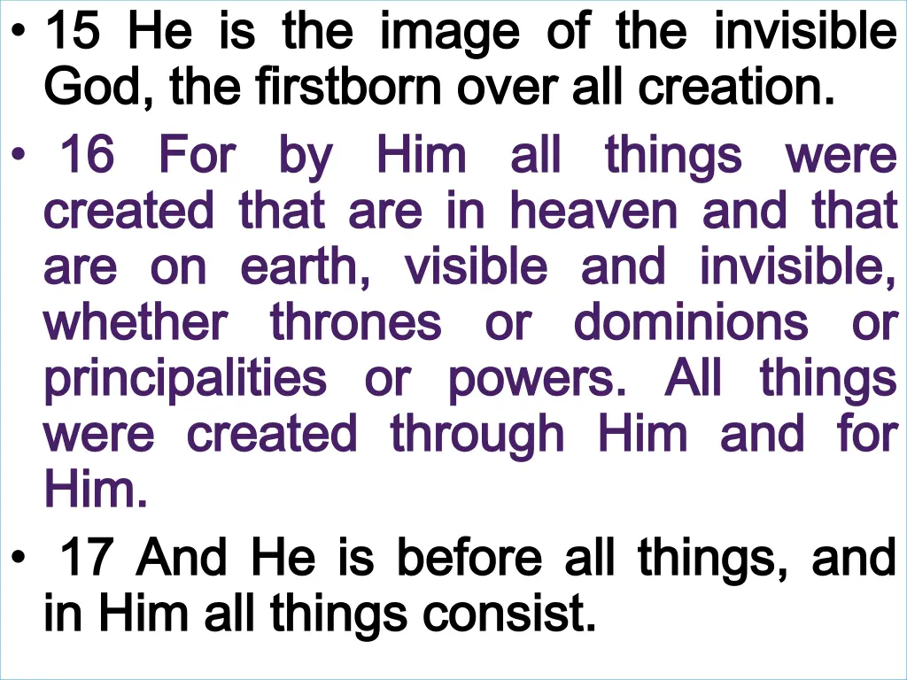 15 15 he god god the 16 16 for created created