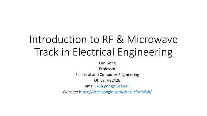 introduction to rf microwave track in electrical