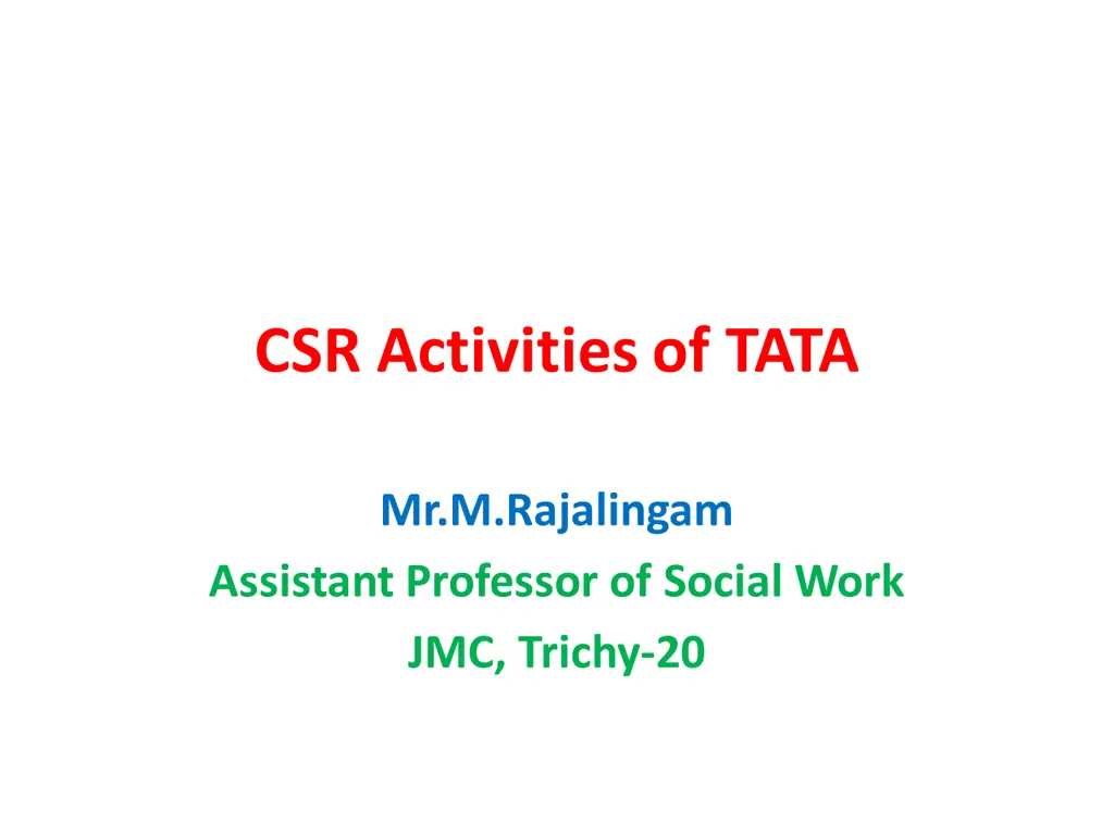 csr activities of tata